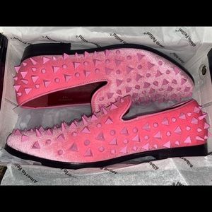 SPK16 Men's Vintage Spike Dress Loafers Slip On Fashion Shoes